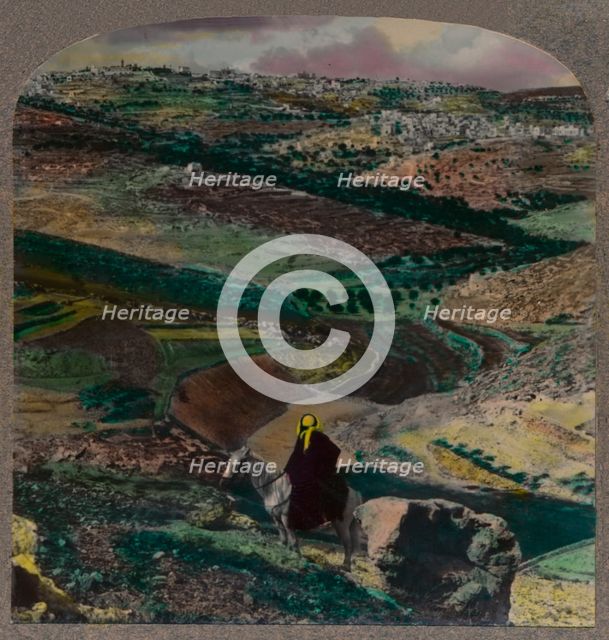 'Bird's-eye view of Bethlehem, with vineyards and olive groves ', c1900. Artist: Unknown.