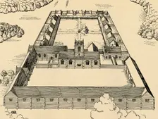 Bird's-eye view of Carthusian Monastery (1931). Artist: Charles Henry Bourne Quennell