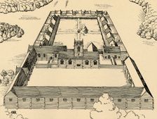 Bird's-eye view of Carthusian Monastery (1931). Artist: Charles Henry Bourne Quennell