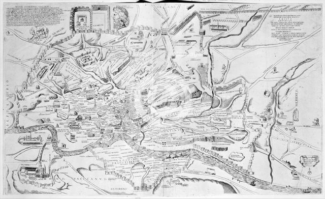 Bird's Eye View of Rome, 1553. Creator: Giulio de Musi.