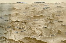 Bird's-Eye View of the Country Covered by General Buller's Operations for the Relief of Ladysmith Creator: Russell & Sons