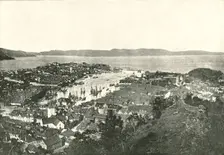 Bird's eye view of the harbour, Bergen, Norway, 1895. Creator: Unknown