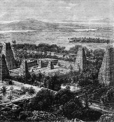 Bird's-Eye View of the Pagoda of the Eagle's Nest, near Chingleput (Madras Presidency) c1891. Creator: James Grant