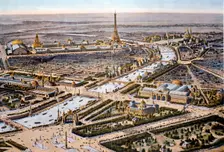 Bird's-eye view of the Paris Expositon of 1900. Creator: Unknown