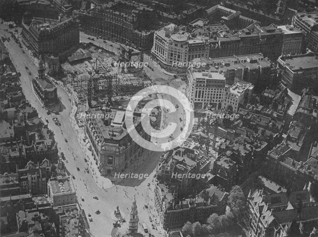 Bird's-eye view of the surroundings of Bush House, London, 1924. Artist: Unknown.