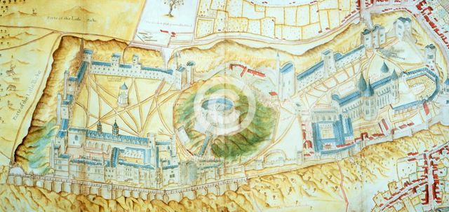 Bird's-eye view of Windsor Castle, 1607. Creator: John Norden.