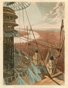 Bird's eye view from the stair-case and the upper part of the Pavilion the Colosseum, Rome. Creator: Unknown