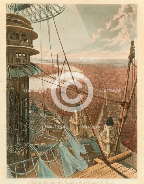 'Bird's eye view from the stair-case and the upper part of the Pavilion', the Colosseum, Rome.  Creator: Unknown.