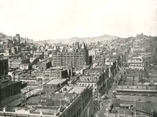 Bird's eye view from the tower of the Chronicle Building, San Francisco, USA, 1895. Creator: Unknown