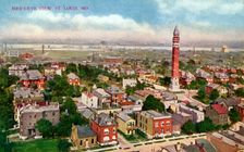 Bird's eye view, St Louis, Missouri, USA, 1910