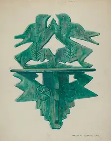 Bird Shelf, c. 1940. Creator: Majel G. Claflin