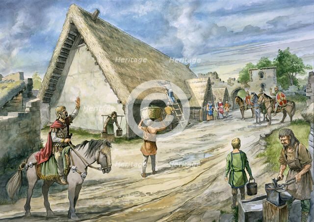 Birdoswald Roman Fort, c2nd century, (c1990-2010). Artist: Philip Corke.