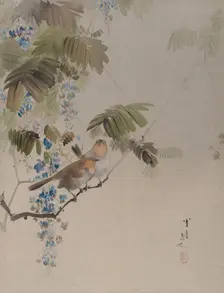 Birds and Flowers, ca. 1887. Creator: Watanabe Seitei