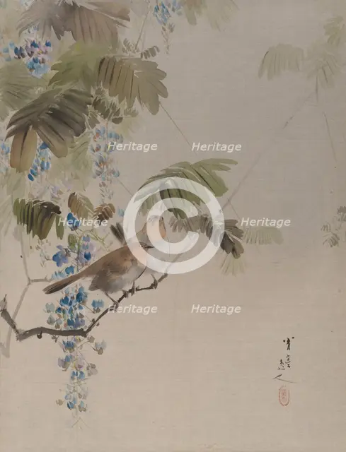 Birds and Flowers, ca. 1887. Creator: Watanabe Seitei.