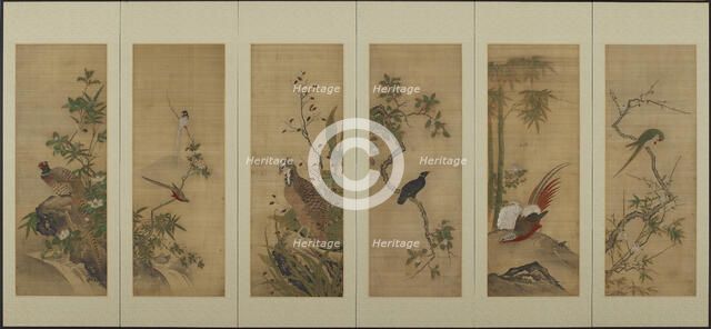 Birds and flowers, Edo period, 18th century. Creator: Unknown.