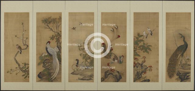 Birds and flowers, Edo period, 18th century. Creator: Unknown.