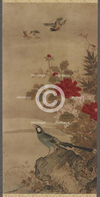 Birds and flowers, Edo period, 18th century. Creator: Unknown.