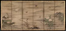 Birds and Flowers in a Landscape of the Four Seasons, second half of the 1500s. Creator: Sessh? T?y? (Japanese, 1420-1506), follower of