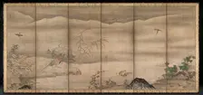 Birds and Flowers in a Landscape of the Four Seasons, second half of the 1500s. Creator: Sessh? T?y? (Japanese, 1420-1506), follower of