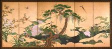 Birds and Flowers of Spring and Summer, Second Half of the 17th cen.. Artist: Eino, Kano (1631-1697)
