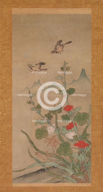 Birds and Flowers of Summer and Autumn, mid-16th century. Creator: Shikibu Terutada.