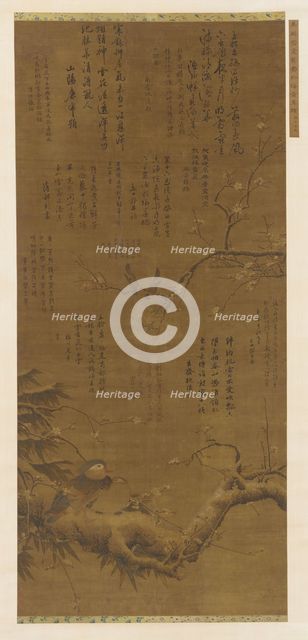 Birds and plum-blossoms in the snow, Ming dynasty, 1368-1644. Creator: Unknown.