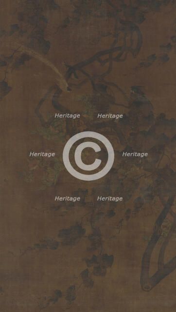 Birds, Grapevines, and Flowers, Ming dynasty, 1368-1644. Creator: Unknown.