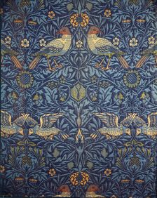Birds. Decorative fabric, 1878. Creator: Morris, William (1834-1896)