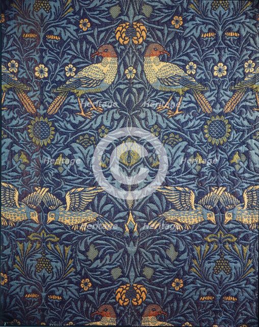 Birds. Decorative fabric, 1878. Creator: Morris, William (1834-1896).
