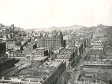 Bird's eye view from the tower of the Chronicle Building, San Francisco, USA, 1895. Creator: Unknown
