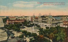 Birds-Eye View of Central Park, Havana, Cuba, c1919