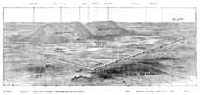 Bird's-eye view of defences, Sherpore cantonment, showing positions of troops in garrison, 1880. Creator: Unknown