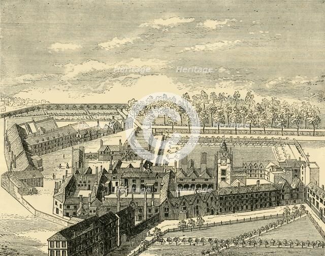 'Bird's Eye View of the Old Charterhouse', (c1872). Creator: Unknown.