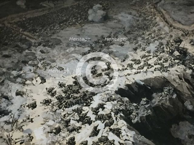 Bird's eye view of the Battle of Verdun, 1916. Creator: Devambez, André Victor Édouard (1867-1943).