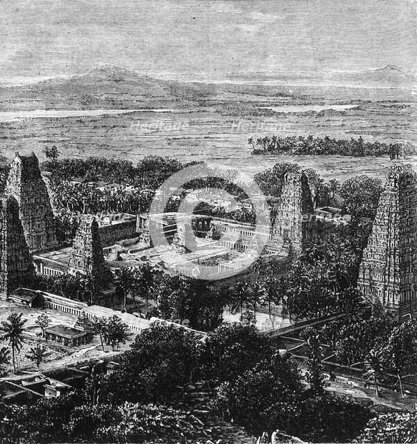 'Bird's-Eye View of the Pagoda of the Eagle's Nest, near Chingleput (Madras Presidency)', c1891. Creator: James Grant.