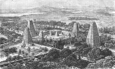 Birds-Eye view of the Pagoda of Eagles Nest, near Chingleput; Notes on the Ancient Temples..., 1875 Creator: Unknown