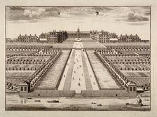Bird's-eye view of the Royal Hospital, Chelsea, London, c1750. Artist: Sutton Nicholls