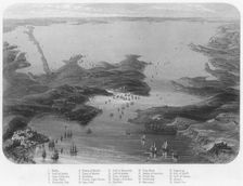 Birds-Eye View of the Straits of Kertch & Sea of Azoff c1870