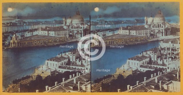 Bird's-eye view of Venice, about 1865. Creator: Unknown.