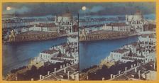 Bird's-eye view of Venice, about 1865. Creator: Unknown