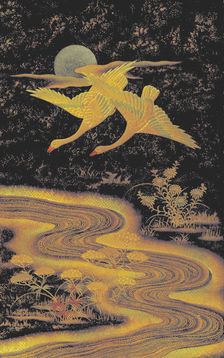 Birds flying over a river, 1881. Creator: Unknown
