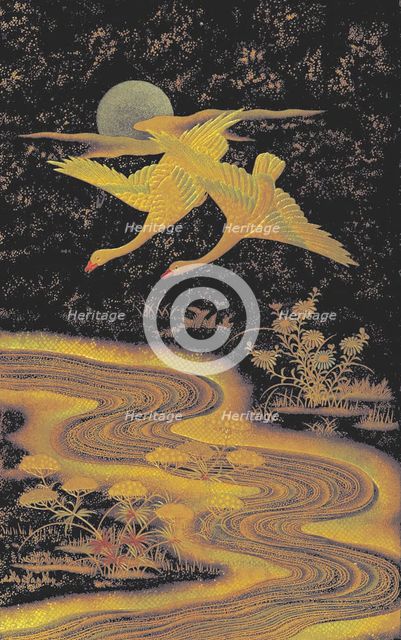 Birds flying over a river, 1881.  Creator: Unknown.