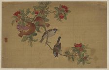 Birds, Fruit, and Flowers, Qing dynasty, 1741. Creator: Wu Zhang