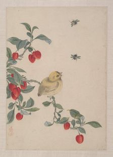 Birds, Insects and Flowers, 19th century. Creator: Yi Zhai