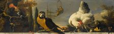 Birds on a Balustrade, c.1680-c.1690. Creator: Melchior d'Hondecoeter
