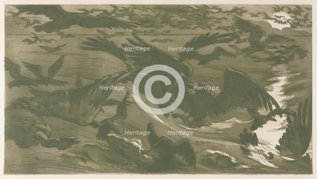 Birds of Prey, 1893. Creator: Victor Emile Prouvé (French, 1858-1943).