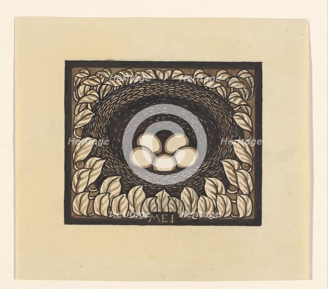 Bird's nest with eggs, 1887-1924. Creator: Julie de Graag.