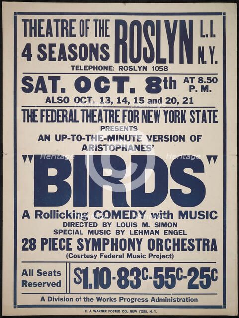 Birds, Roslyn, NY, 1938. Creator: Unknown.