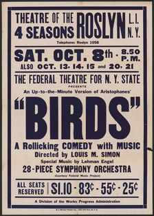Birds, Roslyn, NY, 1938. Creator: Unknown