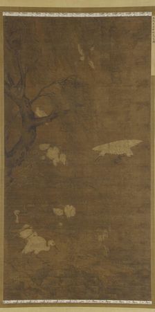 Birds, Willow Tree, and Flowers, Ming dynasty, 15th-16th century. Creator: Unknown